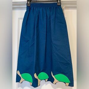 RARE NWT VTG 70’s/80’s Sanibel Sport Navy Skirt with Turtle Embroidery Size S